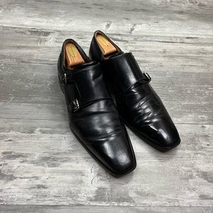 Flag Ltd. Black Double Monk Strap Oxfords 13 M